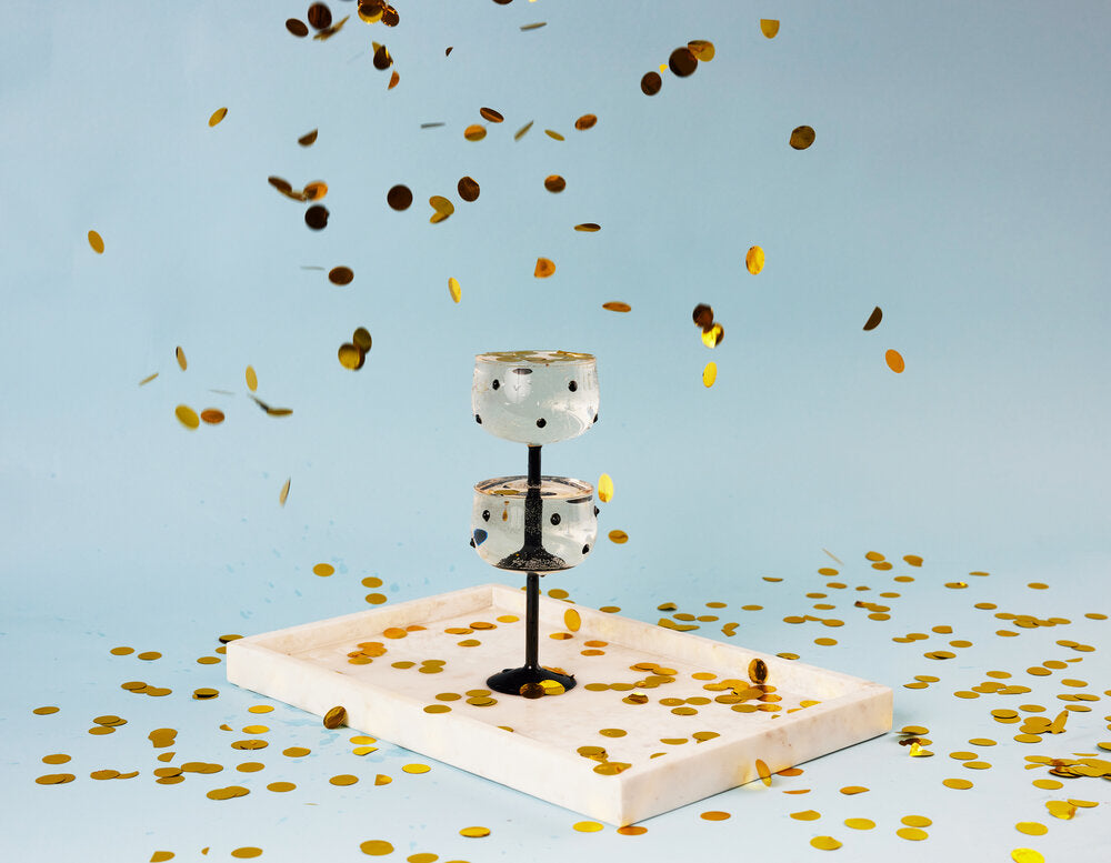 Mamorbakke, hvid - 30x45 cm